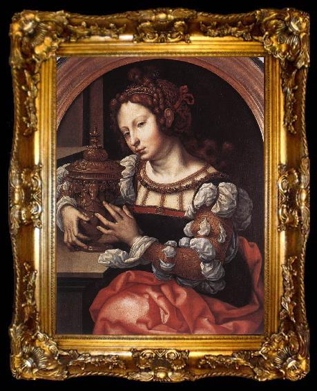 framed  GOSSAERT, Jan (Mabuse) Lady Portrayed as Mary Magdalene sdf, ta009-2